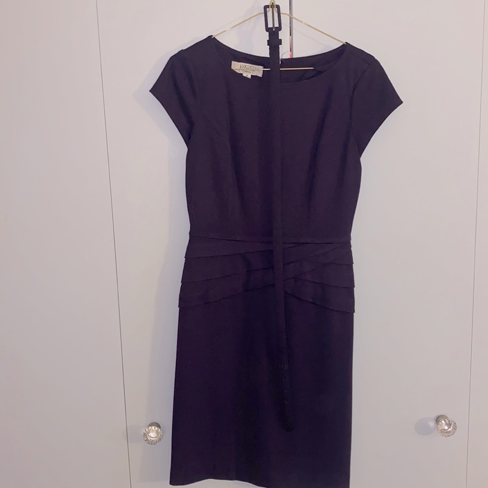 Belted Deep Purple Dress